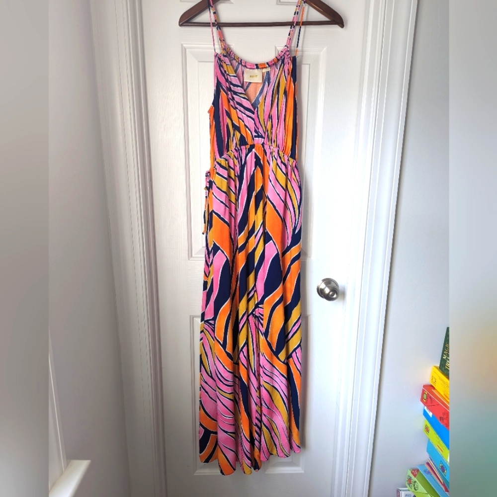 Anthropologie Maeve Summer Wide Leg Jumpsuit size L